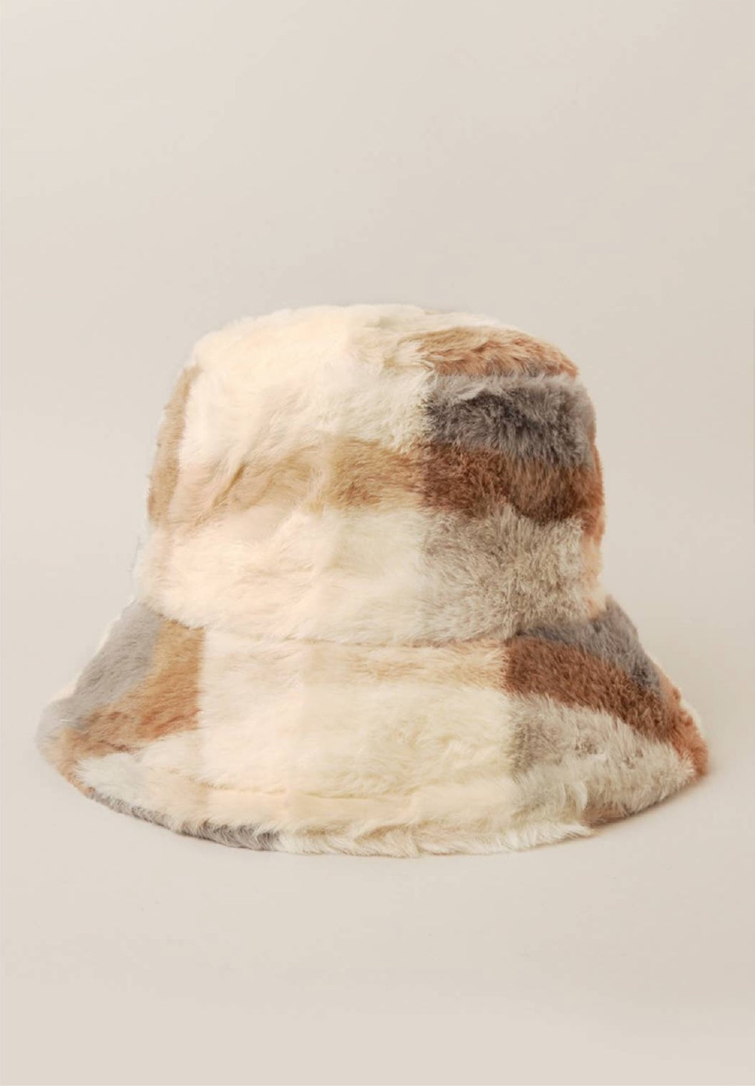 Winter Plaid Bucket Hat- tan
