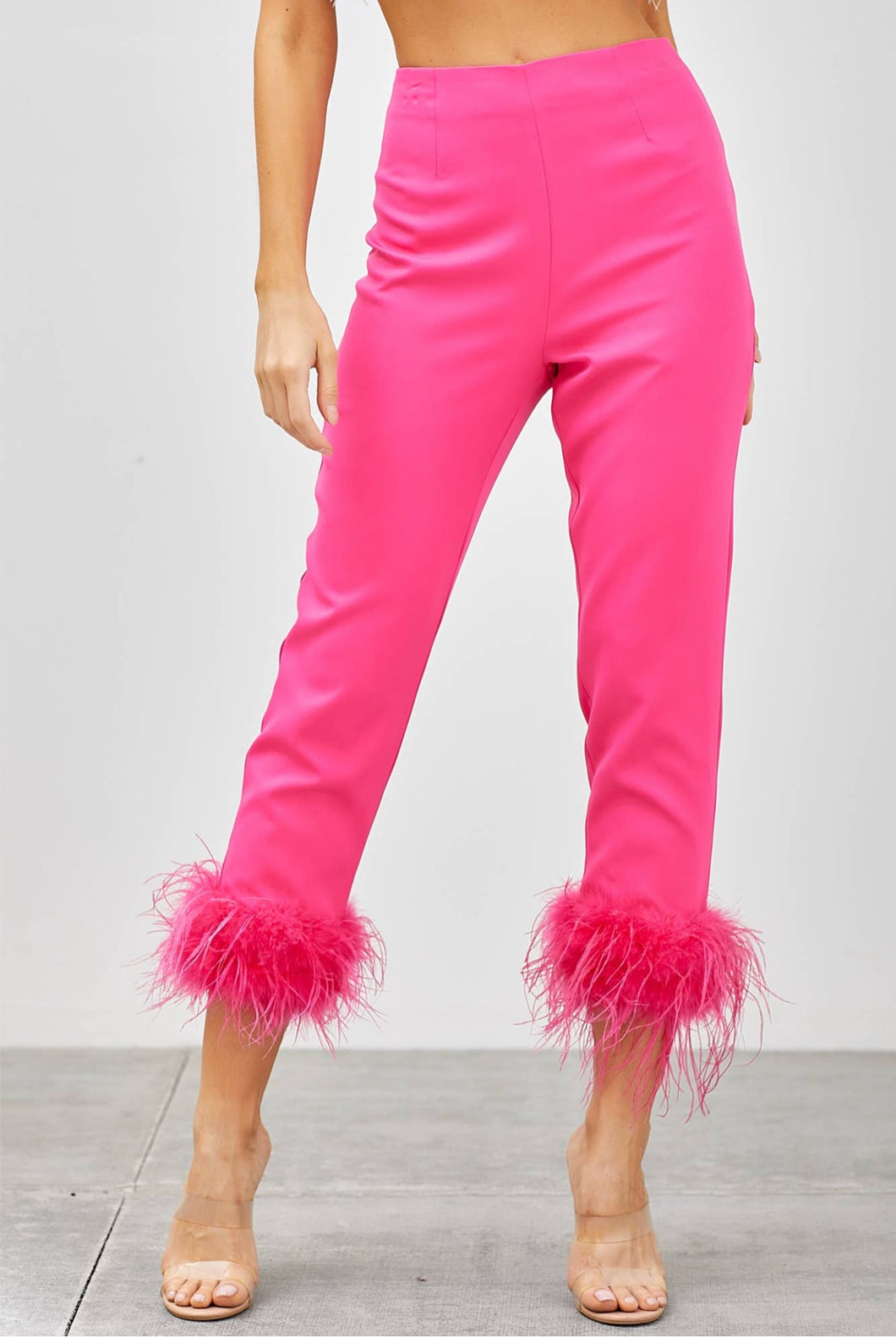 Pink Fur Pants